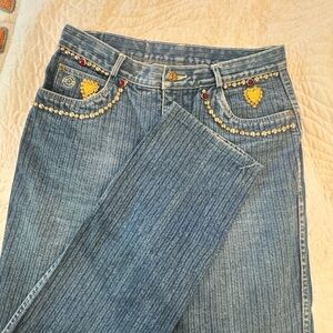 Ball brand Embellished Straight Leg Jeans
